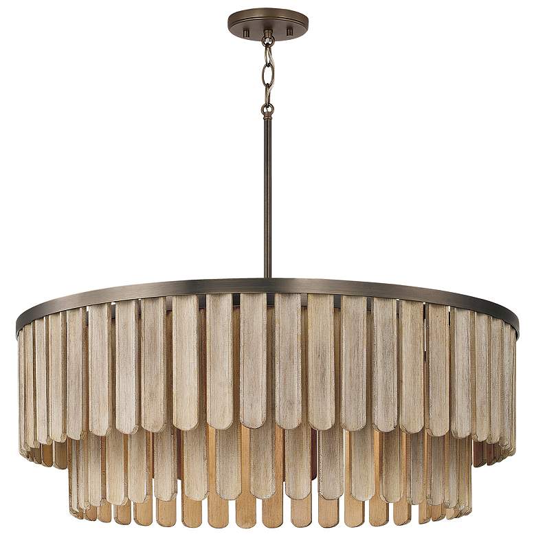 Image 1 Capital Lighting Jada 6 Light Pendant 30" Dark Brass