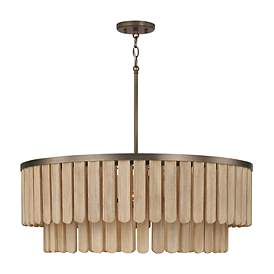 Image5 of Capital Lighting Jada 6 Light Pendant 30" Dark Brass more views