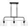 Capital Lighting Jake 3 Light Cylinder Seeded Glass Island Matte Black