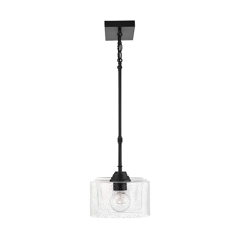 Image 5 Capital Lighting Jake 3 Light Cylinder Seeded Glass Island Matte Black more views