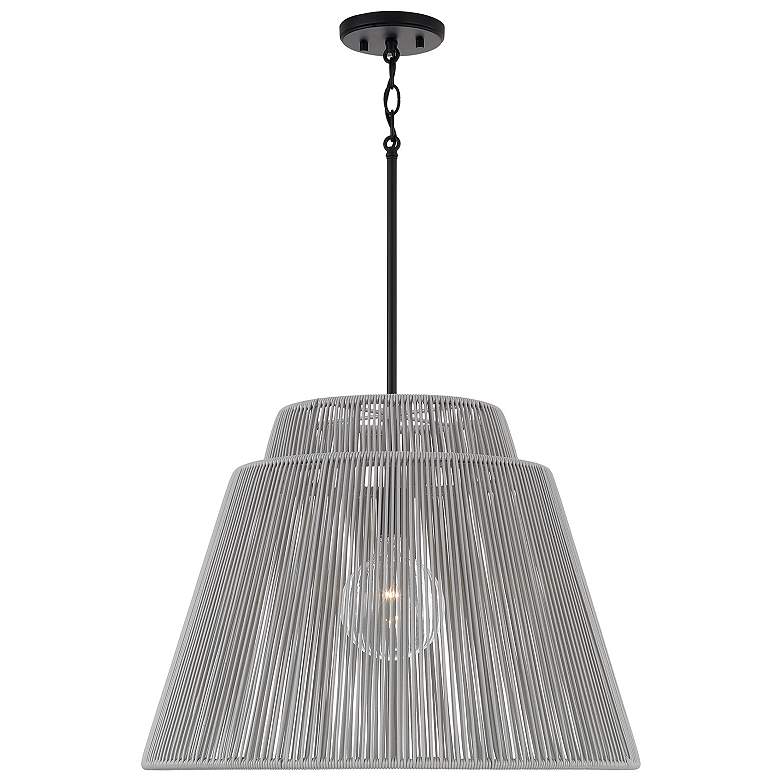 Image 1 Capital Lighting Jasper 1 Light Indoor/Outdoor Pendant 23" Grey and Bl