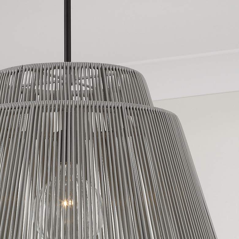Image 3 Capital Lighting Jasper 1 Light Indoor/Outdoor Pendant 23" Grey and Bl more views
