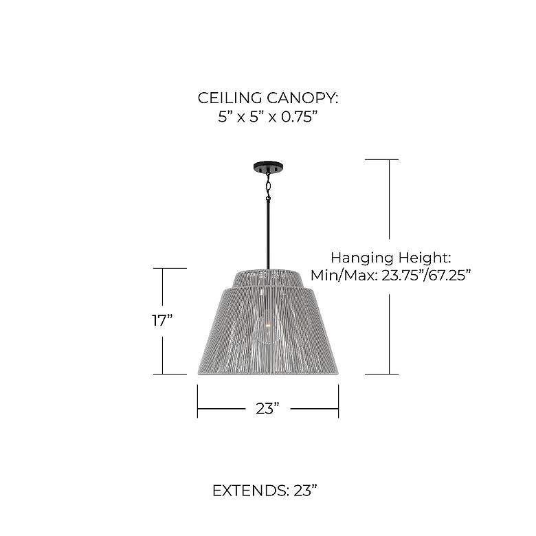 Image 5 Capital Lighting Jasper 1 Light Indoor/Outdoor Pendant 23" Grey and Bl more views