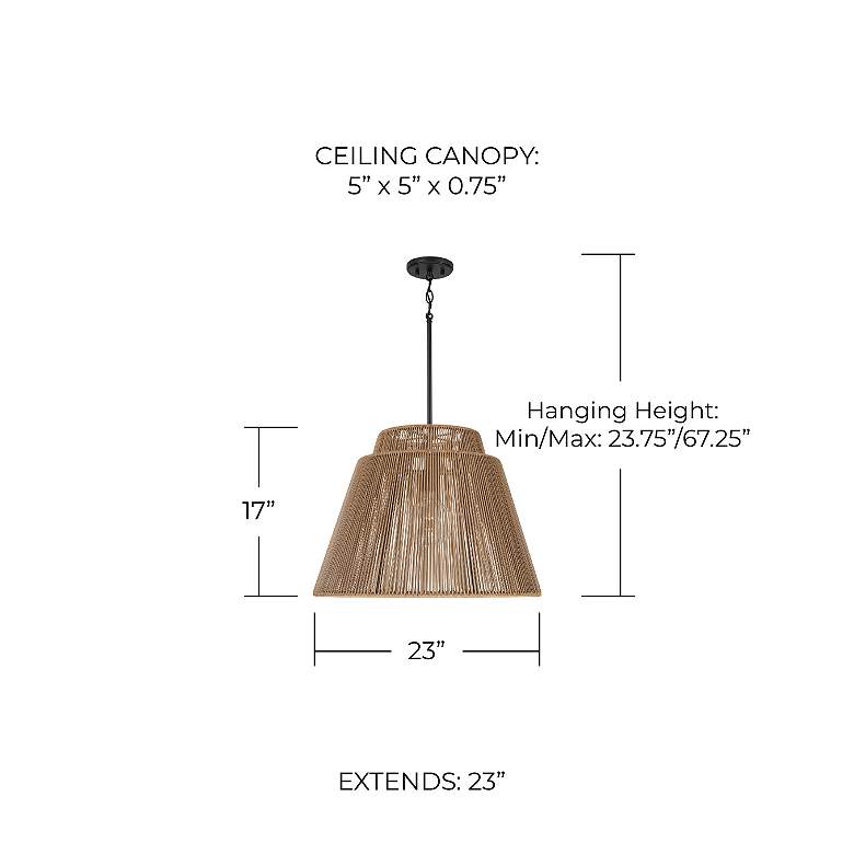 Image 6 Capital Lighting Jasper 1 Light Indoor/Outdoor Pendant 23" Sienna  more views