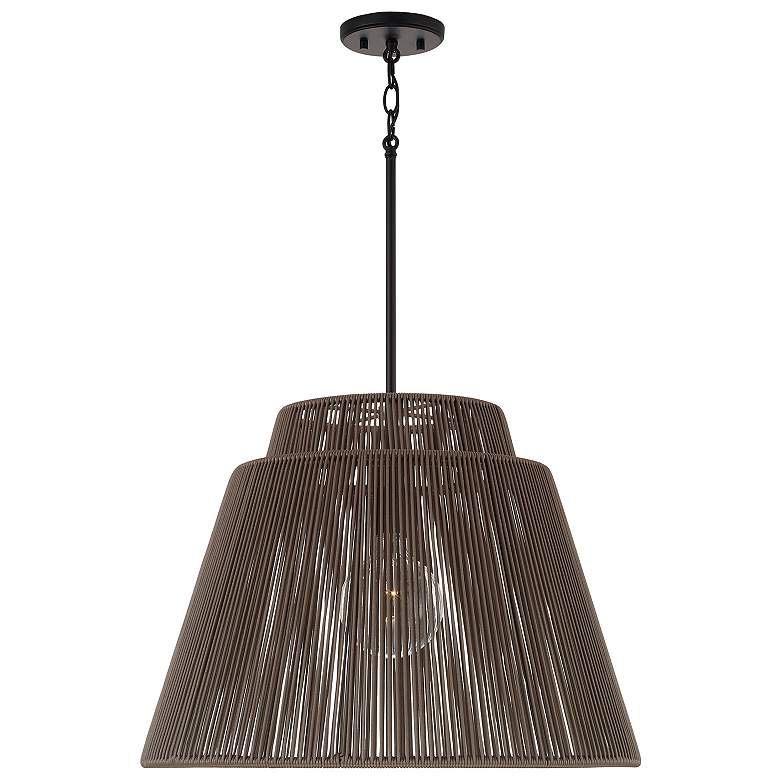 Image 1 Capital Lighting Jasper 1 Light Indoor/Outdoor Pendant 23" Umber and
