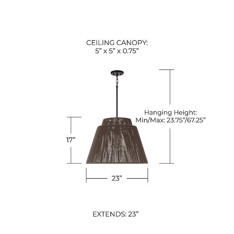Image 5 Capital Lighting Jasper 1 Light Indoor/Outdoor Pendant 23" Umber and more views