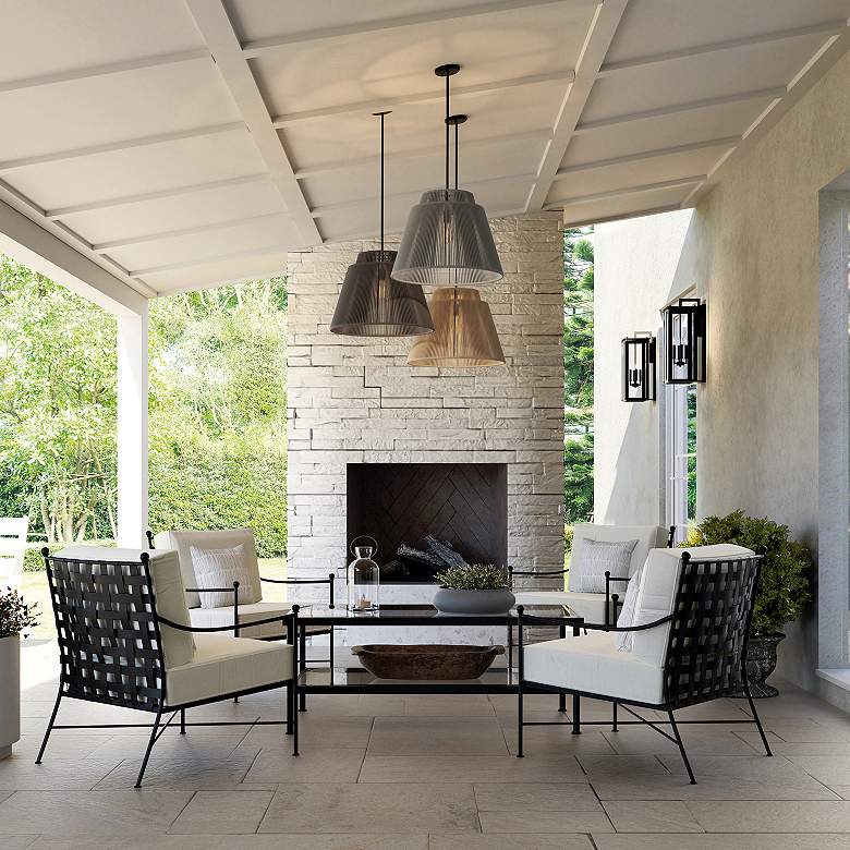 Image 6 Capital Lighting Jasper 1 Light Indoor/Outdoor Pendant 23" Umber and more views
