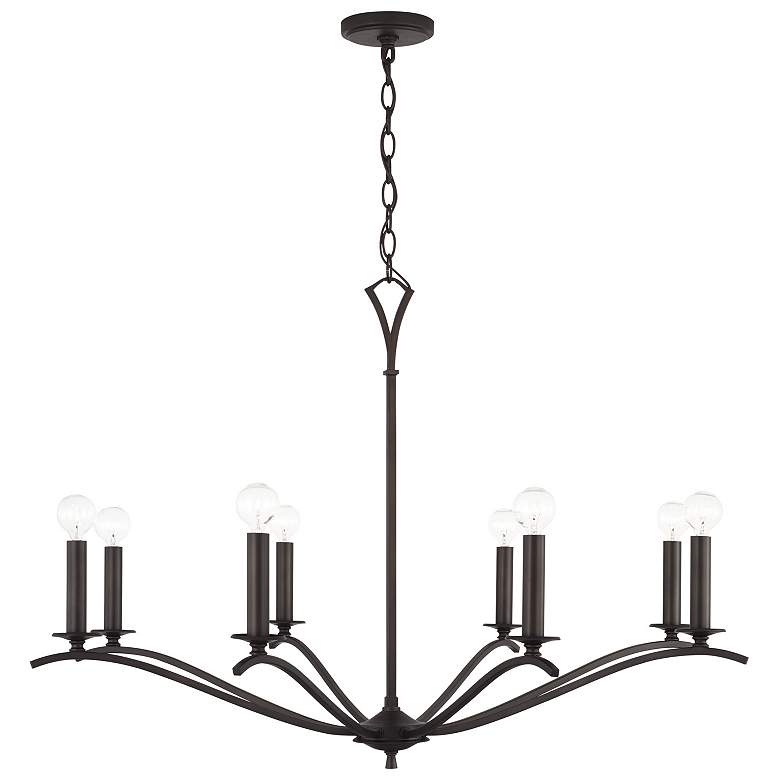 Image 1 Capital Lighting Jaymes 8 Light Chandelier 37" Old Bronze