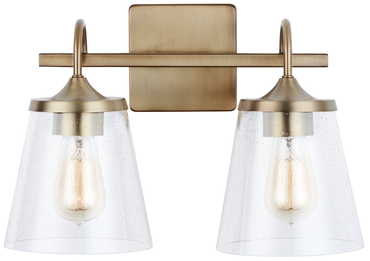 Image 6 Capital Lighting Jayne 2 Light Vanity 15.25" Aged Brass more views