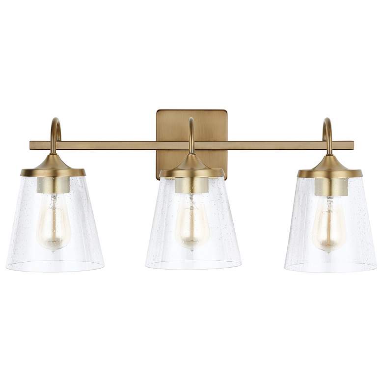 Image 1 Capital Lighting Jayne 3 Light Vanity Aged Brass