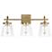 Capital Lighting Jayne 3 Light Vanity Aged Brass