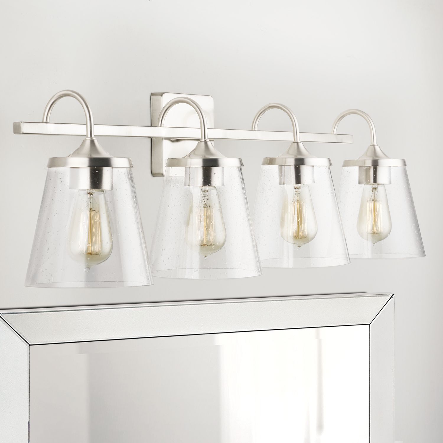 Thumbnail1 of Capital Lighting Jayne 4 Light Vanity 33.25" Brushed Nickel