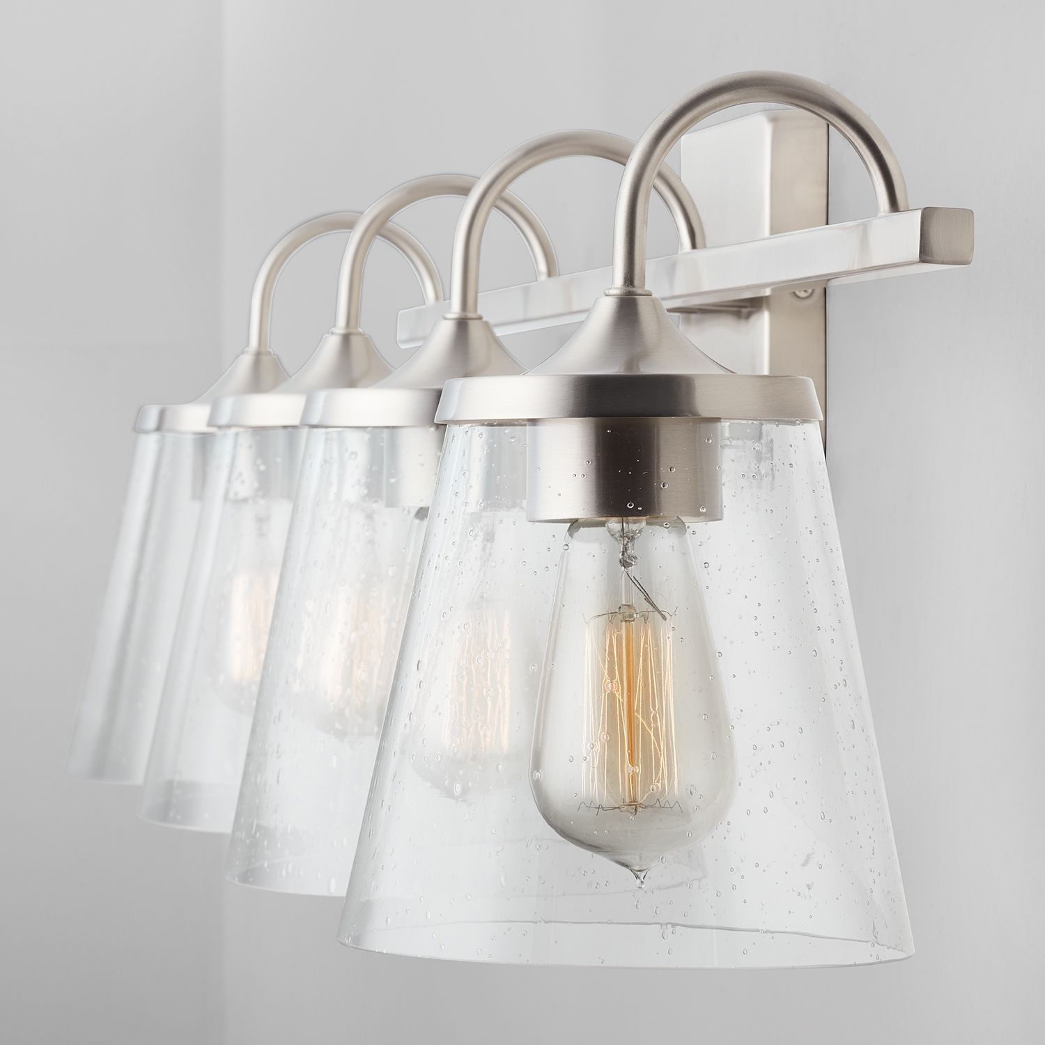 Thumbnail3 of Capital Lighting Jayne 4 Light Vanity 33.25" Brushed Nickel more views