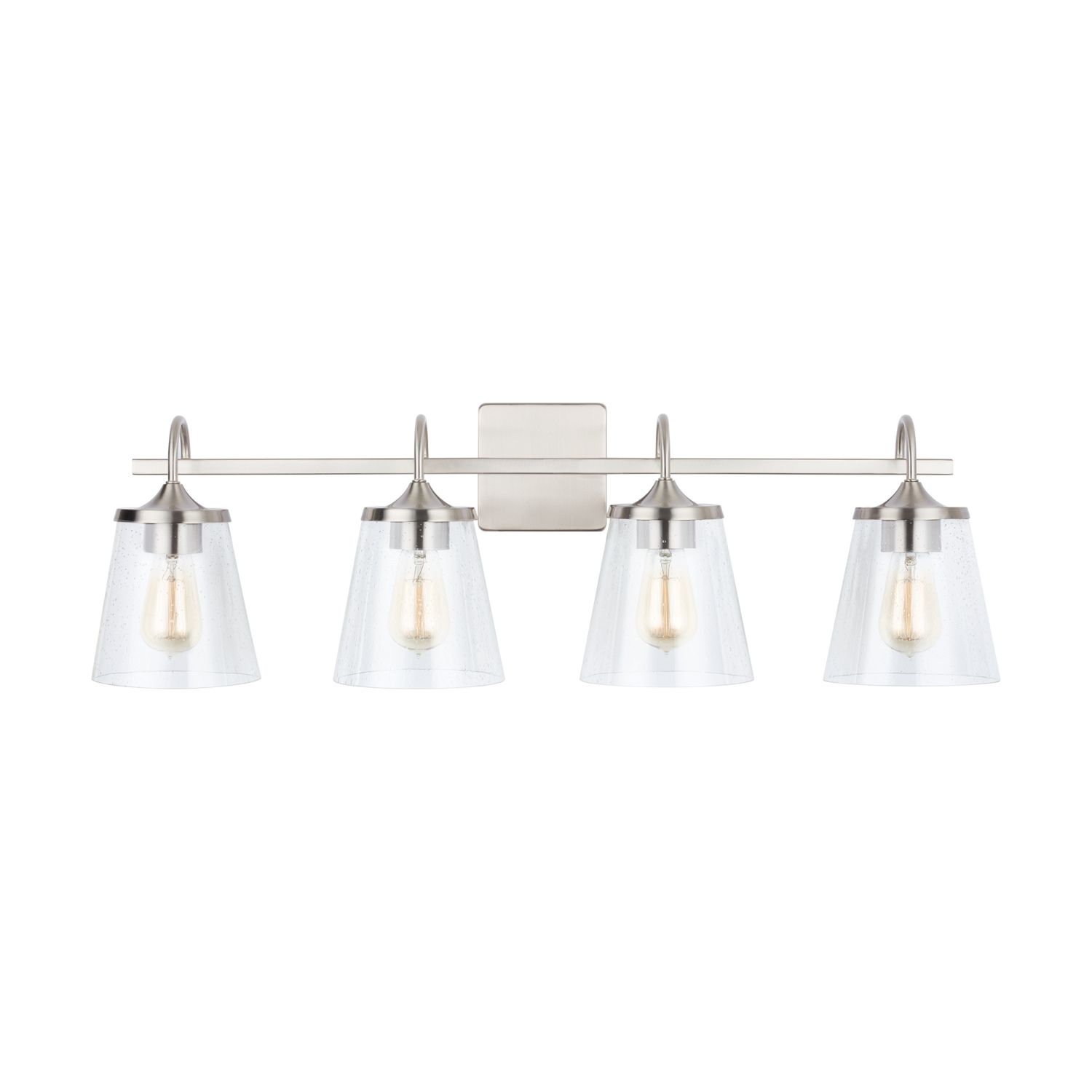 Capital Lighting Jayne 4 Light Vanity 33.25" Brushed Nickel