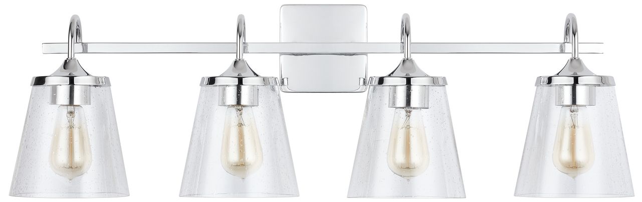 Image 2 Capital Lighting Jayne 4 Light Vanity 33.25" Chrome