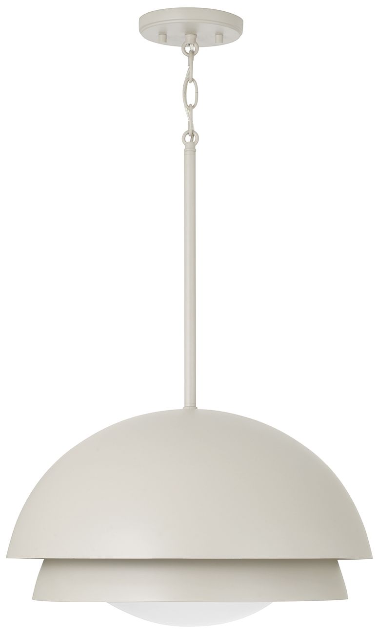 Capital Lighting Jensen 1 Light Pendant 17.25" Taupe