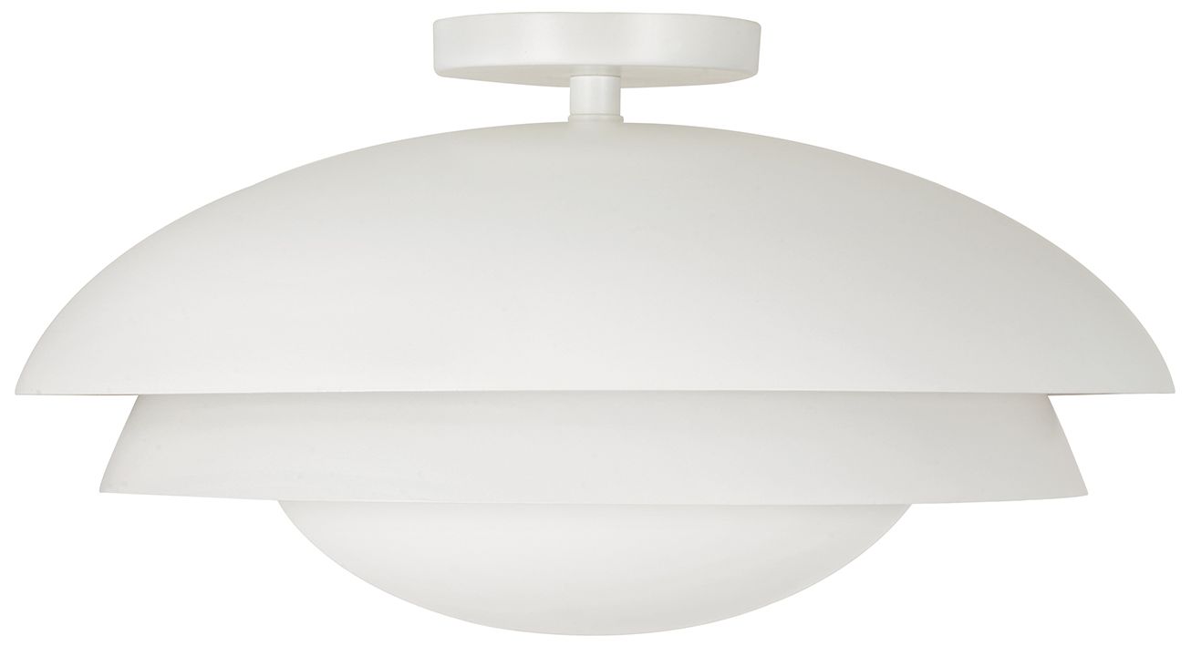 Image 2 Capital Lighting Jensen 1 Light Semi Flush 17.75" Matte White