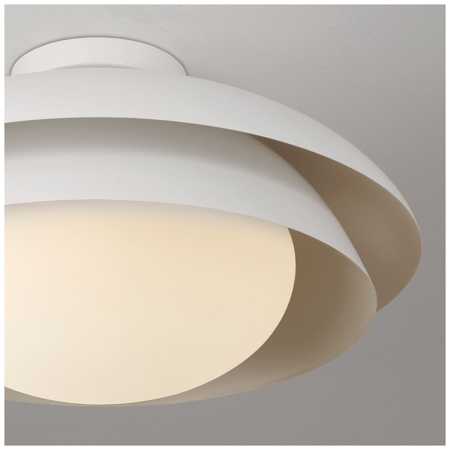 Image 3 Capital Lighting Jensen 1 Light Semi Flush 17.75" Matte White more views