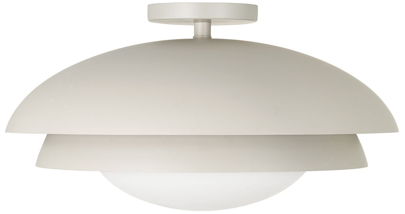 Image 2 Capital Lighting Jensen 1 Light Semi Flush 17.75" Taupe