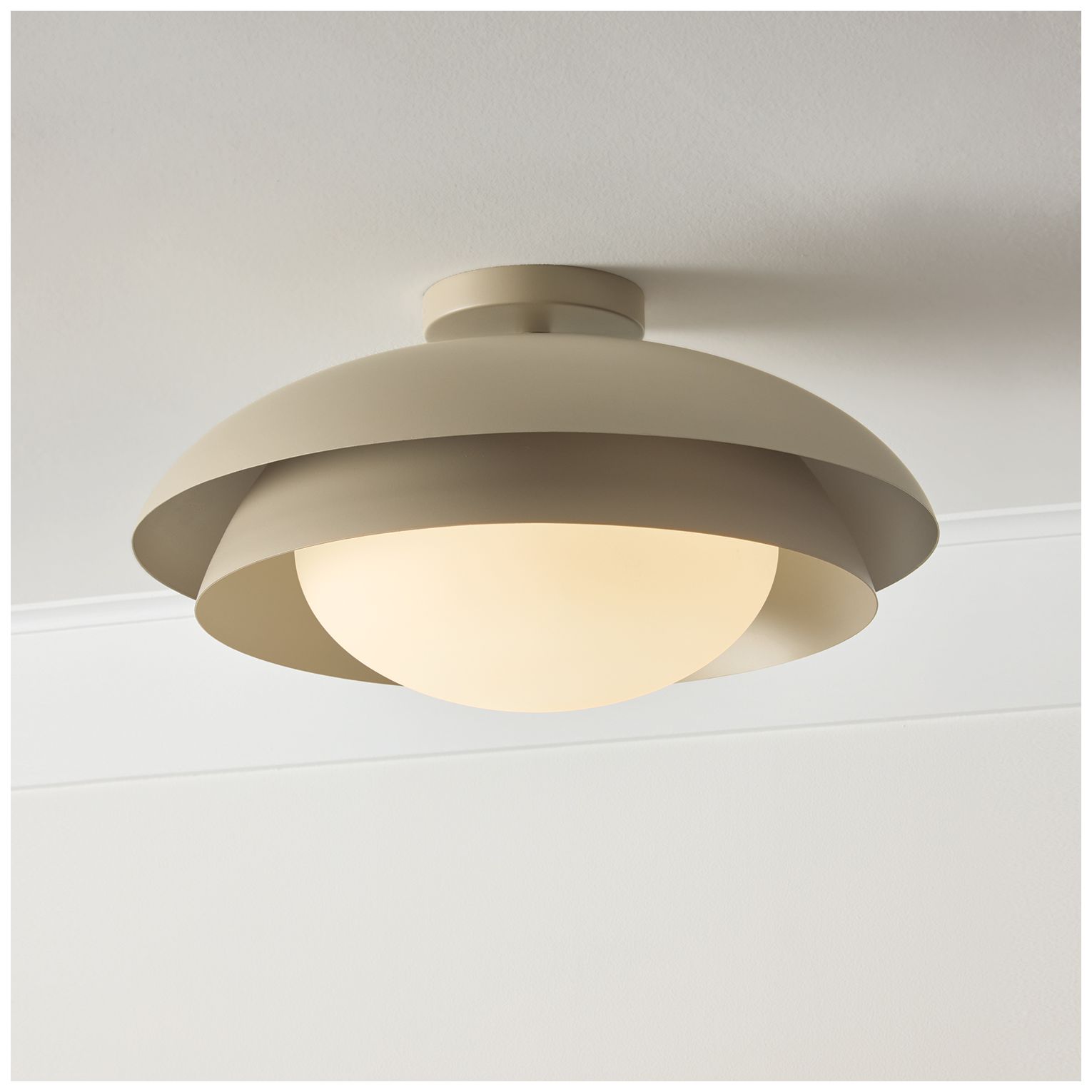 Image 5 Capital Lighting Jensen 1 Light Semi Flush 17.75" Taupe more views