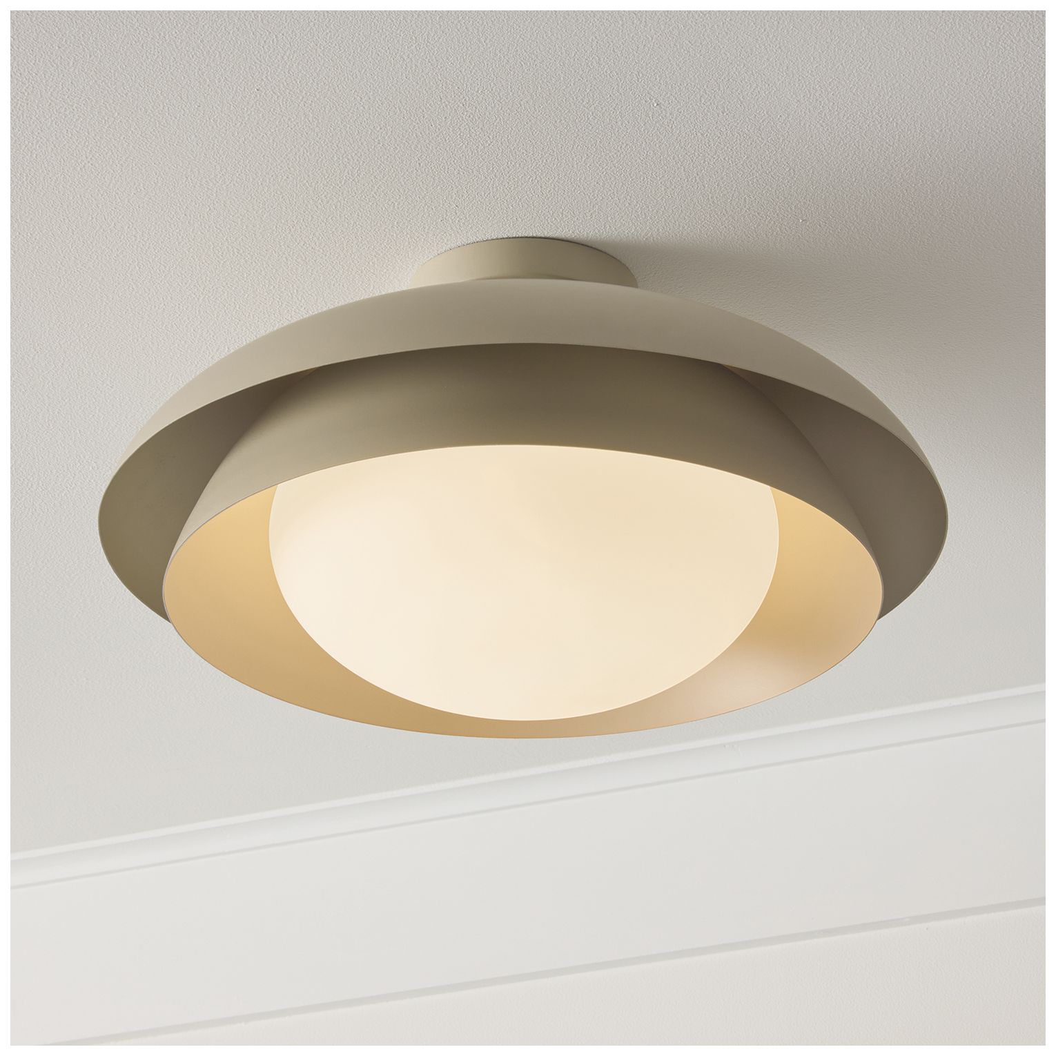 Image 6 Capital Lighting Jensen 1 Light Semi Flush 17.75" Taupe more views