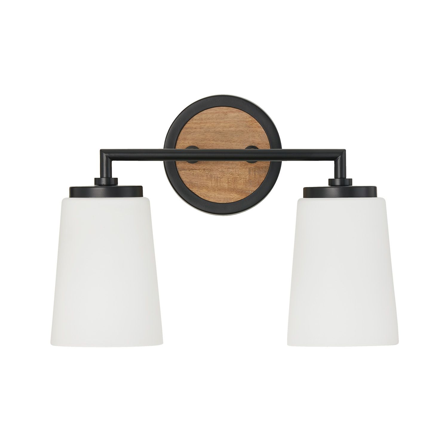 Image 4 Capital Lighting Jonah 2 Light Vanity 14" Light Wood and Matte Black more views