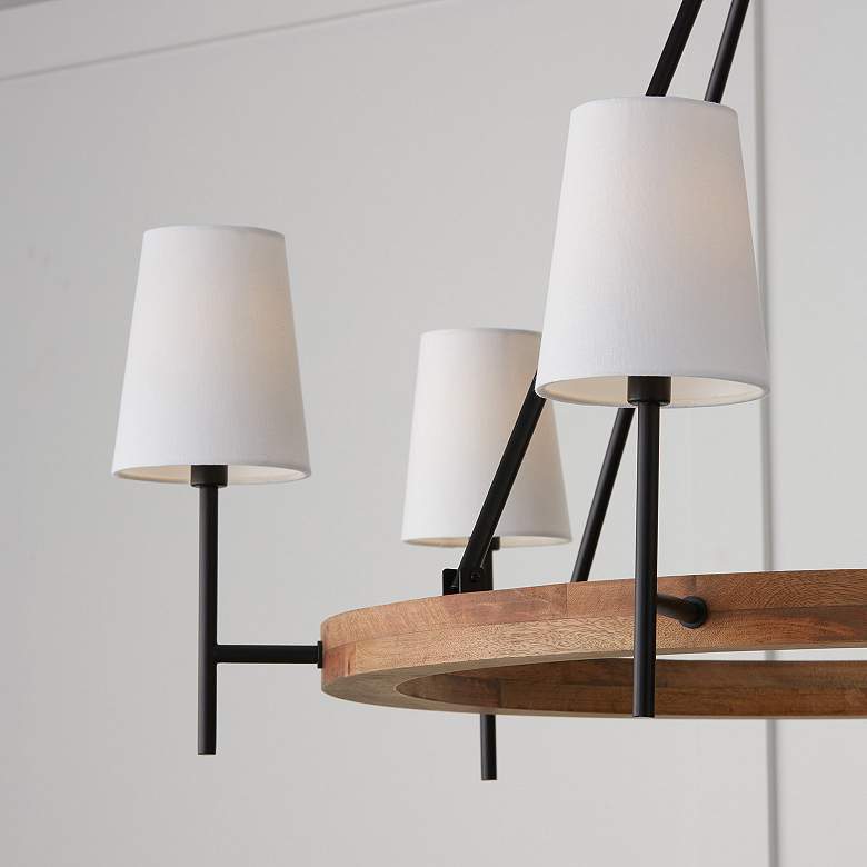 Image 6 Capital Lighting Jonah 6 Light Chandelier Light Wood and Matte Black more views