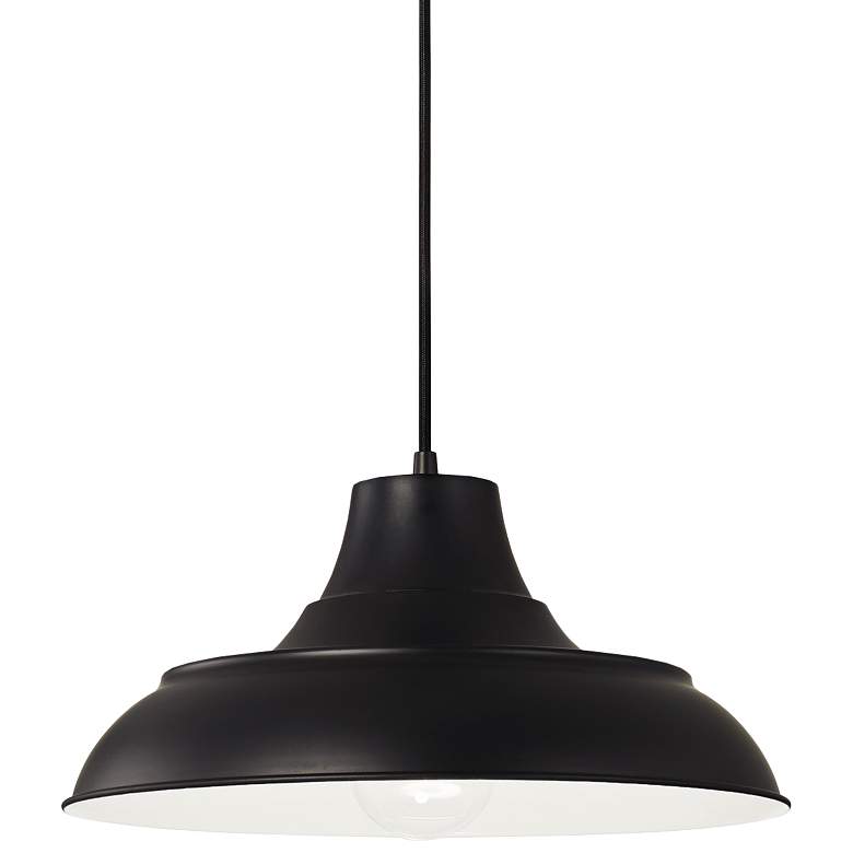 Image 2 Capital Lighting Jones 1 Light Pendant 15" Matte Black