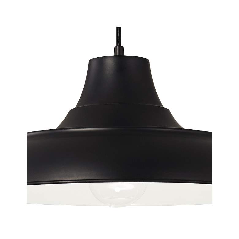 Image 3 Capital Lighting Jones 1 Light Pendant 15" Matte Black more views