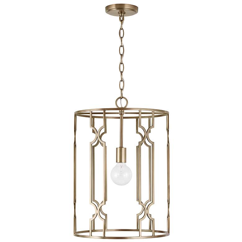 Image 1 Capital Lighting Jordyn 1 Light Pendant Aged Brass