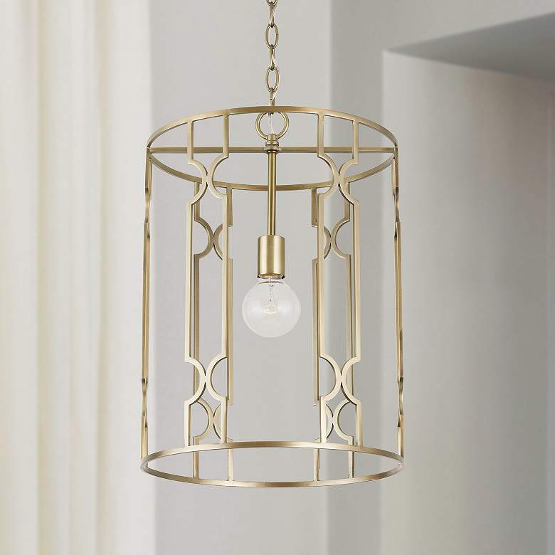 Image 1 Capital Lighting Jordyn 1 Light Pendant Aged Brass