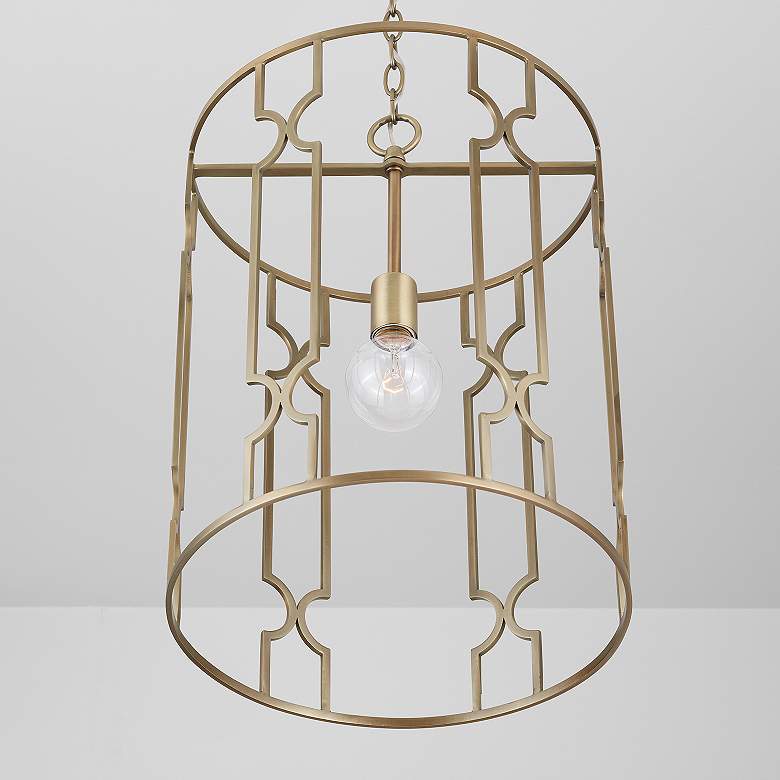 Image 3 Capital Lighting Jordyn 1 Light Pendant Aged Brass more views