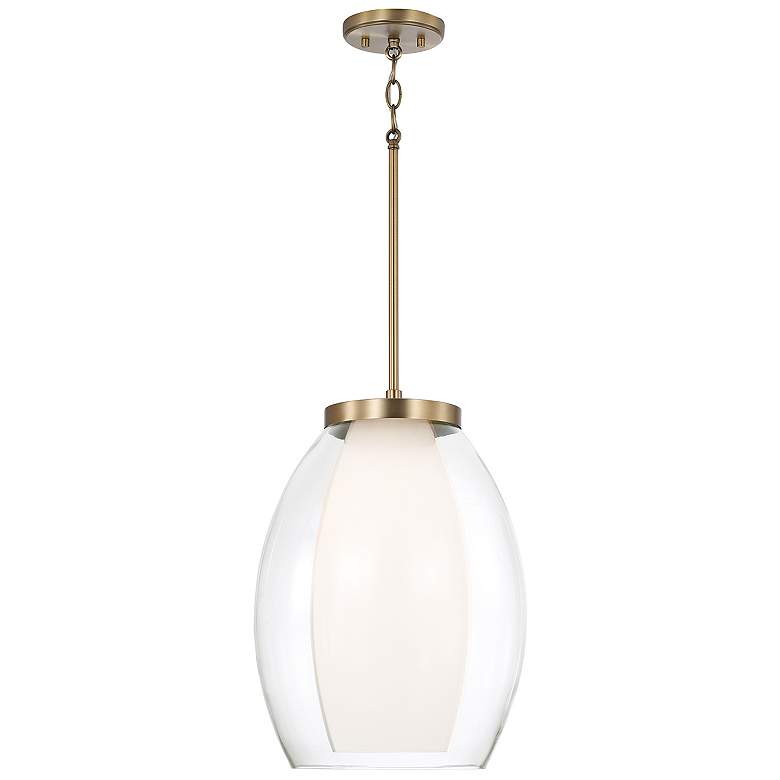 Image 2 Capital Lighting Joss 1 Light Pendant 13" Aged Brass