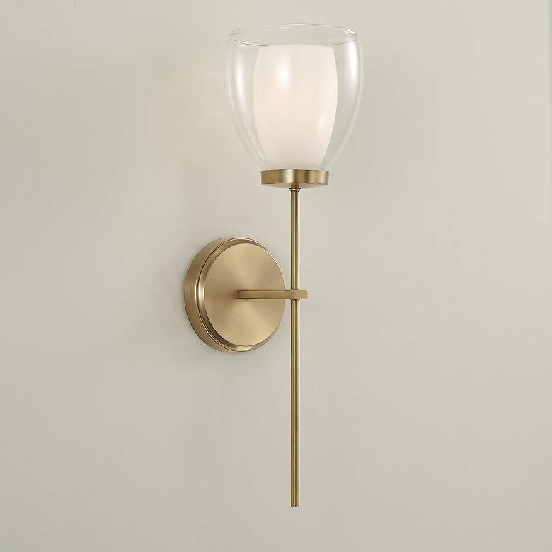 Image 1 Capital Lighting Joss 1 Light Sconce 6" Aged Brass