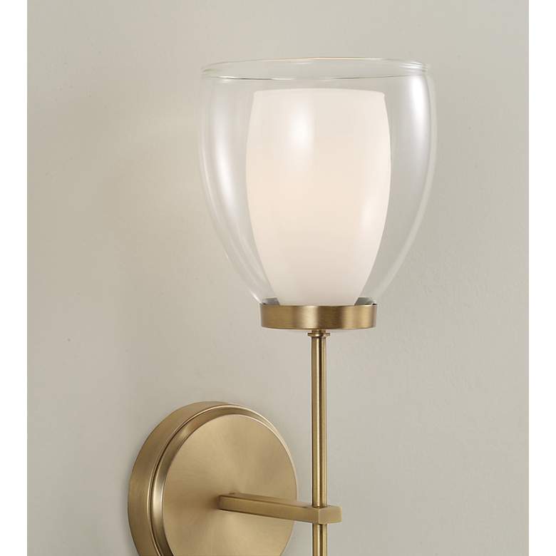 Image 3 Capital Lighting Joss 1 Light Sconce 6" Aged Brass more views
