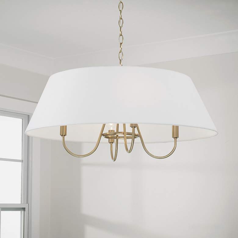Image 1 Capital Lighting Julia 28 1/2" Wide 4-Light Matte Brass Pendant