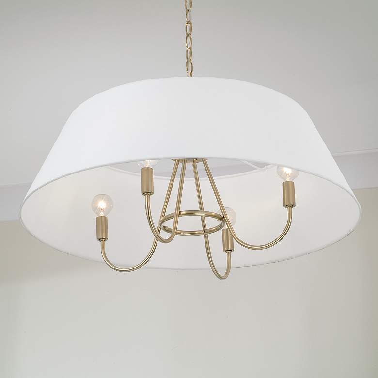 Image 3 Capital Lighting Julia 28 1/2" Wide 4-Light Matte Brass Pendant more views