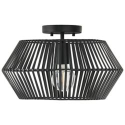 Capital Lighting Kaiya 1 Light Semi-Flush Matte Black