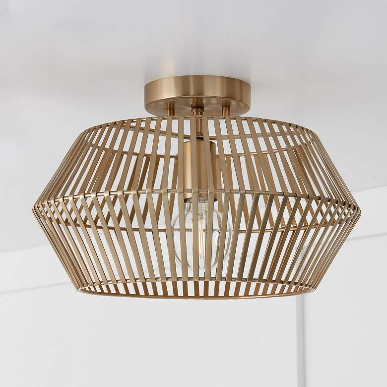Image 3 Capital Lighting Kaiya 15 1/2" Wide Matte Brass Modern Ceiling Light more views