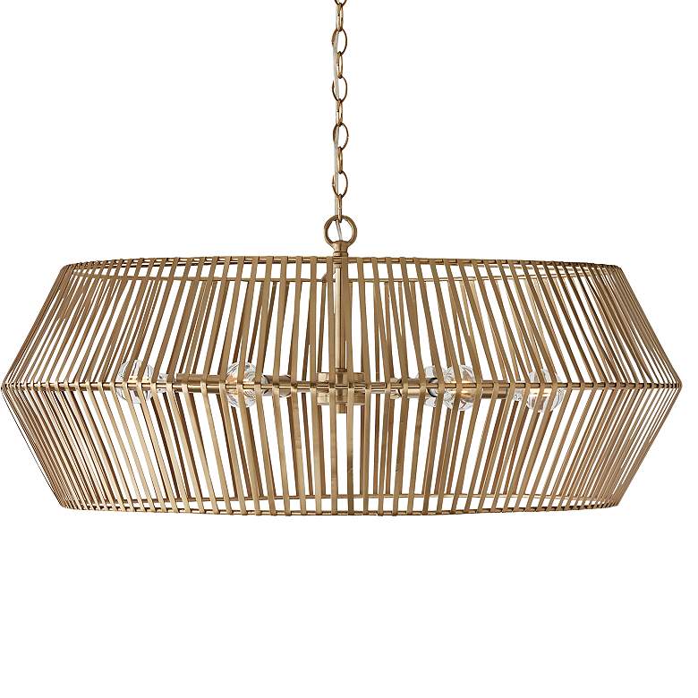 Image 2 Capital Lighting Kaiya 31" Wide Matte Brass 6-Light Modern Chandelier