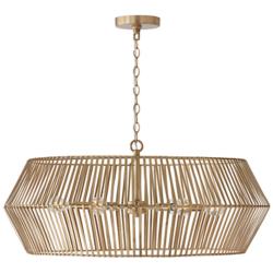 Capital Lighting Kaiya 31" Wide Matte Brass 6-Light Modern Chandelier