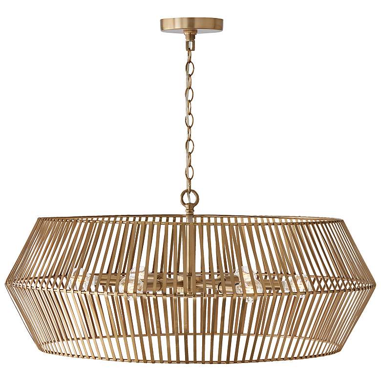 Image 4 Capital Lighting Kaiya 31" Wide Matte Brass 6-Light Modern Chandelier more views