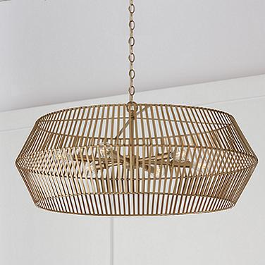 Capital Lighting Kaiya 31" Wide Matte Brass 6-Light Modern Chandelier