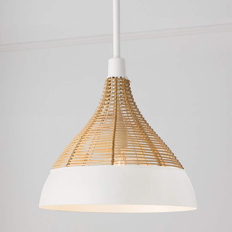 Image 2 Capital Lighting Kali 1 Light Pendant 14" Matte White more views