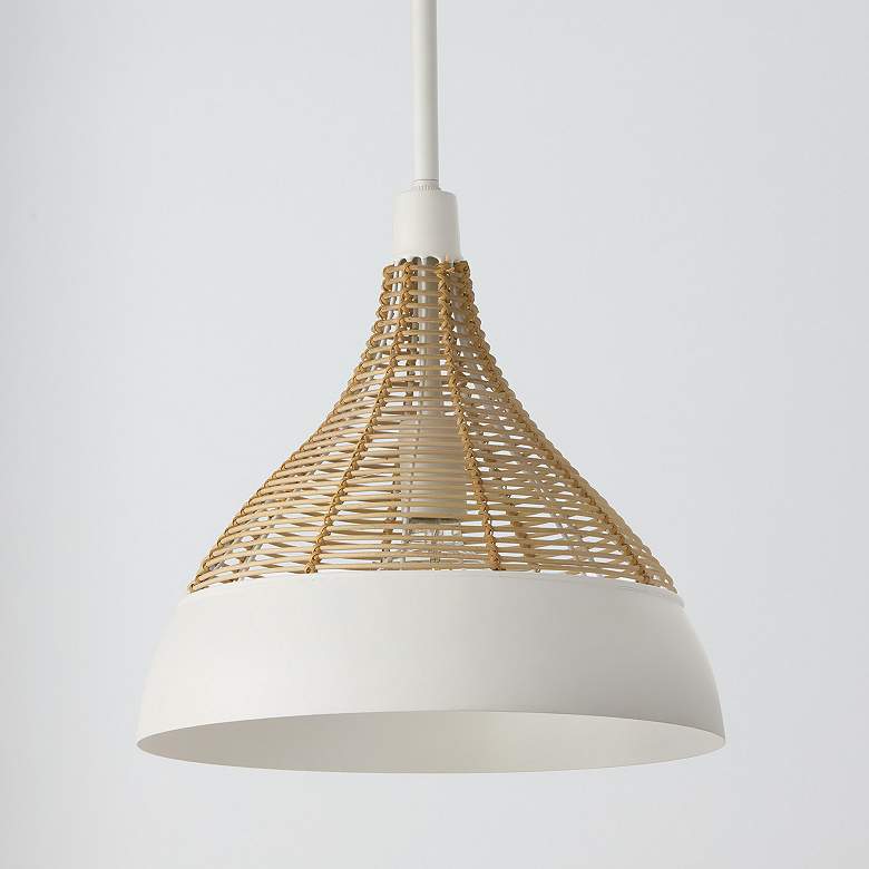 Image 3 Capital Lighting Kali 1 Light Pendant 14" Matte White more views