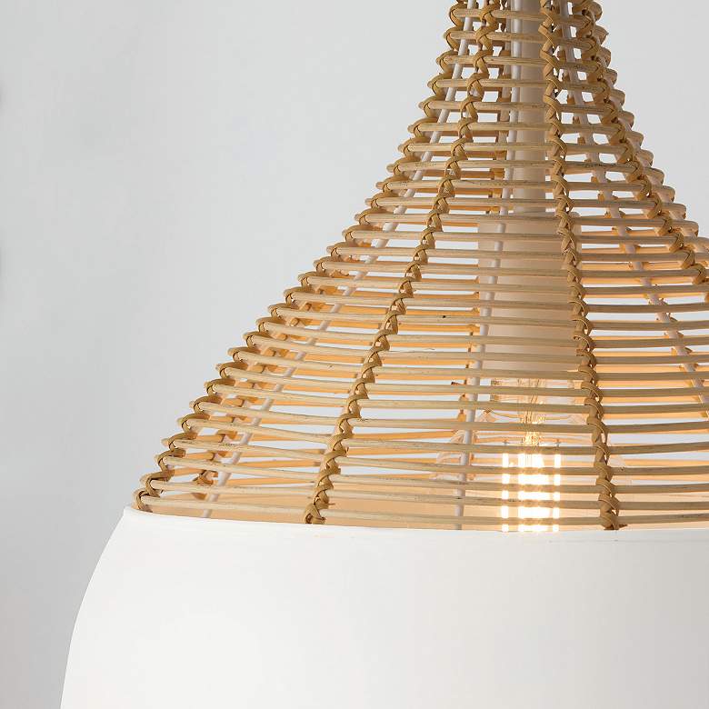 Image 4 Capital Lighting Kali 1 Light Pendant 14" Matte White more views