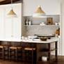 3_Capital Lighting Kali 22" Wide Modern Matte White and Rattan Pendant more views