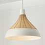 4_Capital Lighting Kali 22" Wide Modern Matte White and Rattan Pendant more views