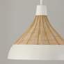 7_Capital Lighting Kali 22" Wide Modern Matte White and Rattan Pendant more views