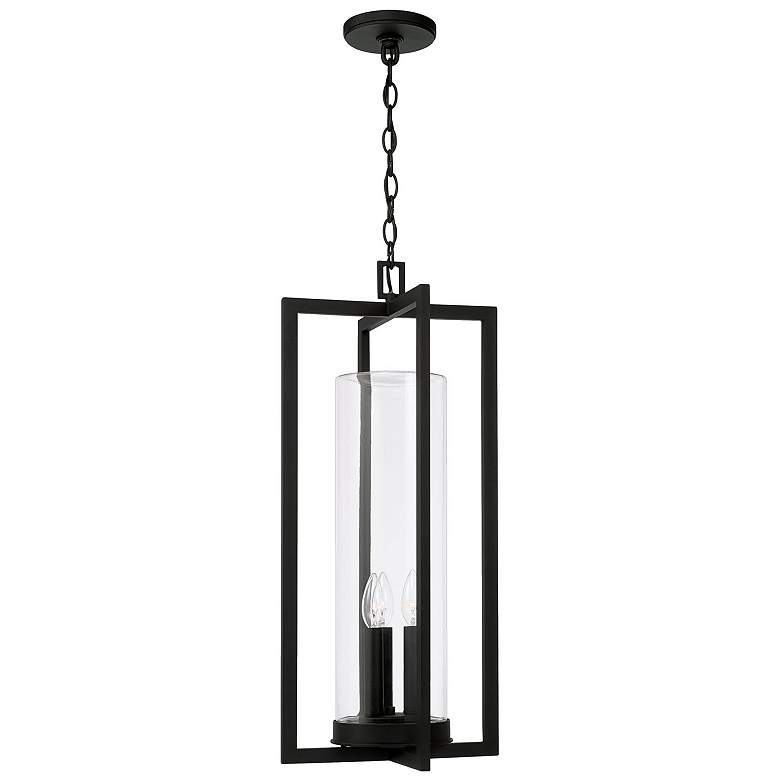 Image 1 Capital Lighting Kent 3 Light Outdoor Hanging Lantern 12" Black